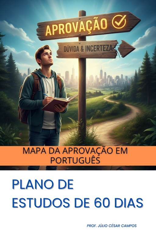 Capa do bônus O Mapa da Aprovação em Português — Plano de Estudos de 60 Dias