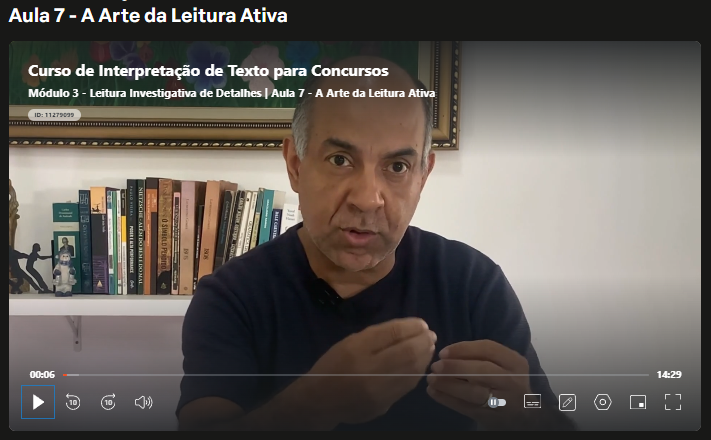 Aula 7 — A Arte da Leitura Ativa, com o professor Júlio César